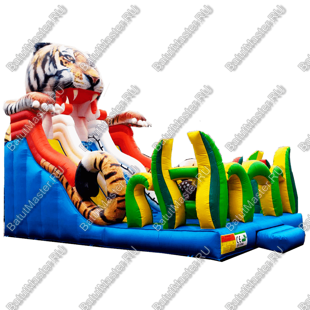 Надувная горка "Большой тигр", 10*6.5*8.5 м