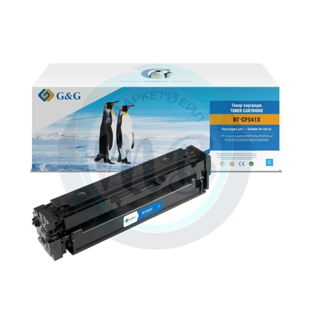 Картридж G&amp;G аналог HP CF541X (203X) для M254/M280/M281 голубой (2.5k)