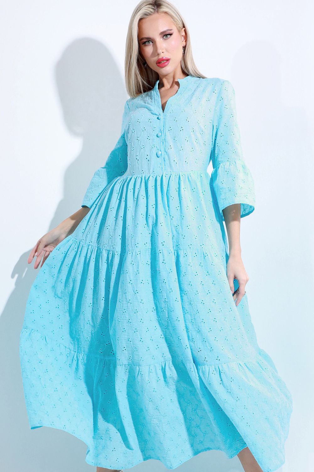 Платье Любим яркое, блю DStrend (Акция)