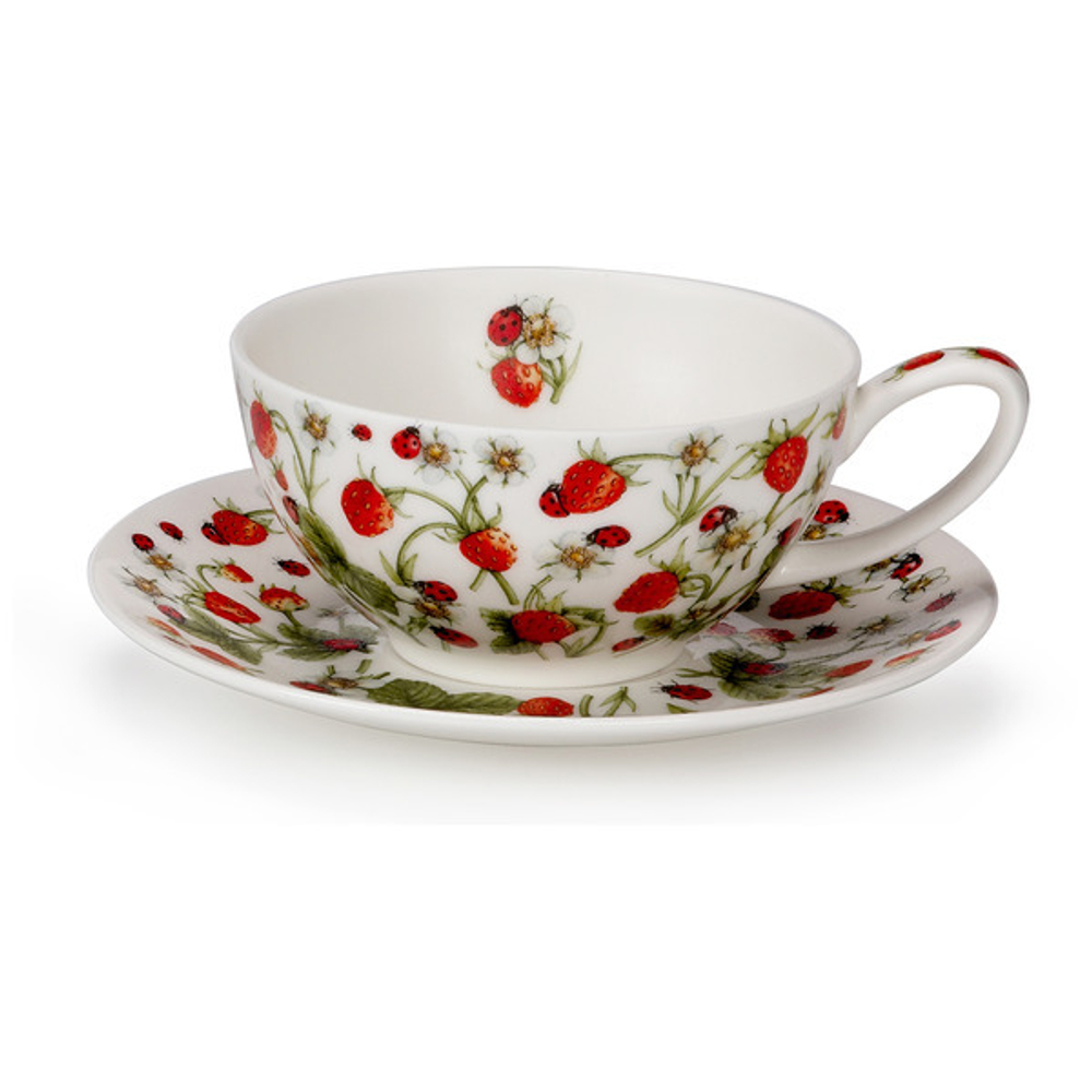 Чашка чайная с блюдцем Dunoon Клубника 250мл