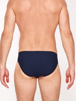 Мужские трусы слипы темно-синие с принтом HOM MAX Comfort Micro Briefs 401912_4000RA