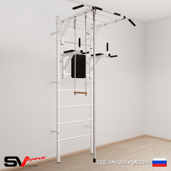 Шведская стенка Sv Sport усиленная 646 (Турник рукоход/Брусья/Канат/Трапеция)
