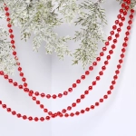 Бусы на ёлку 1,5м «Шарики» d-6мм, Красный