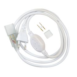 UCX-SP2-N21 WHITE 1 STICKER Провод электрический для светодиодных лент ULS-N21 NEON 220В. 8x16мм. 2 контакта. Цвет белый. TM Uniel