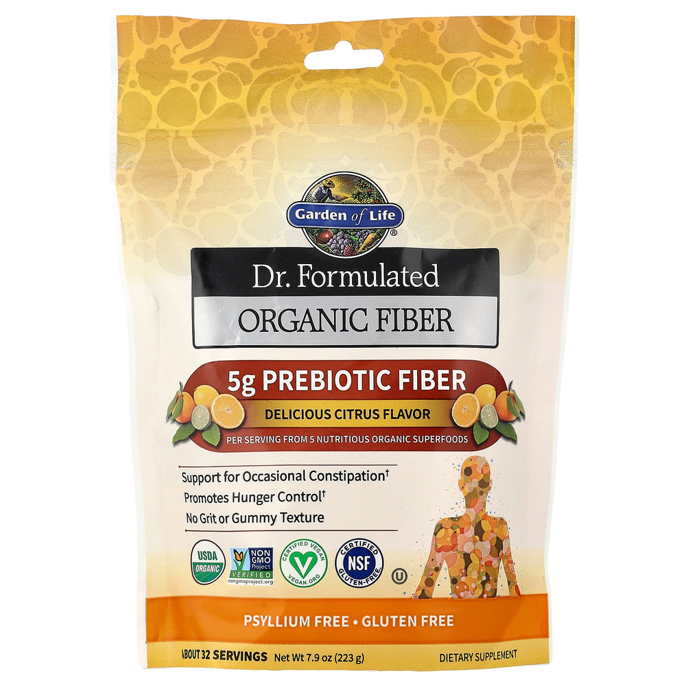 Garden of Life, Компания Dr. органическая клетчатка, со вкусом цитрусовых, 223 г (7,9 унции)