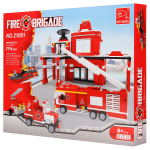 Конструктор блочный Аусини Пожарная бригада 774дет., коробка 21001
