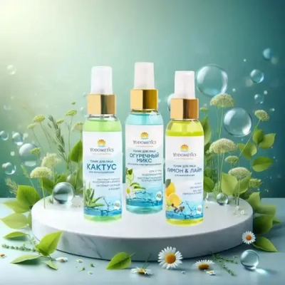 Тоник Yodometics для лица «Огуречный микс» для сухой и чувствительной кожи, 100 мл