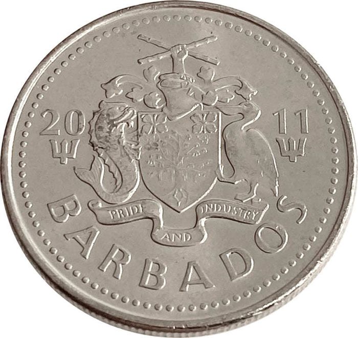 25 центов 2011 Барбадос