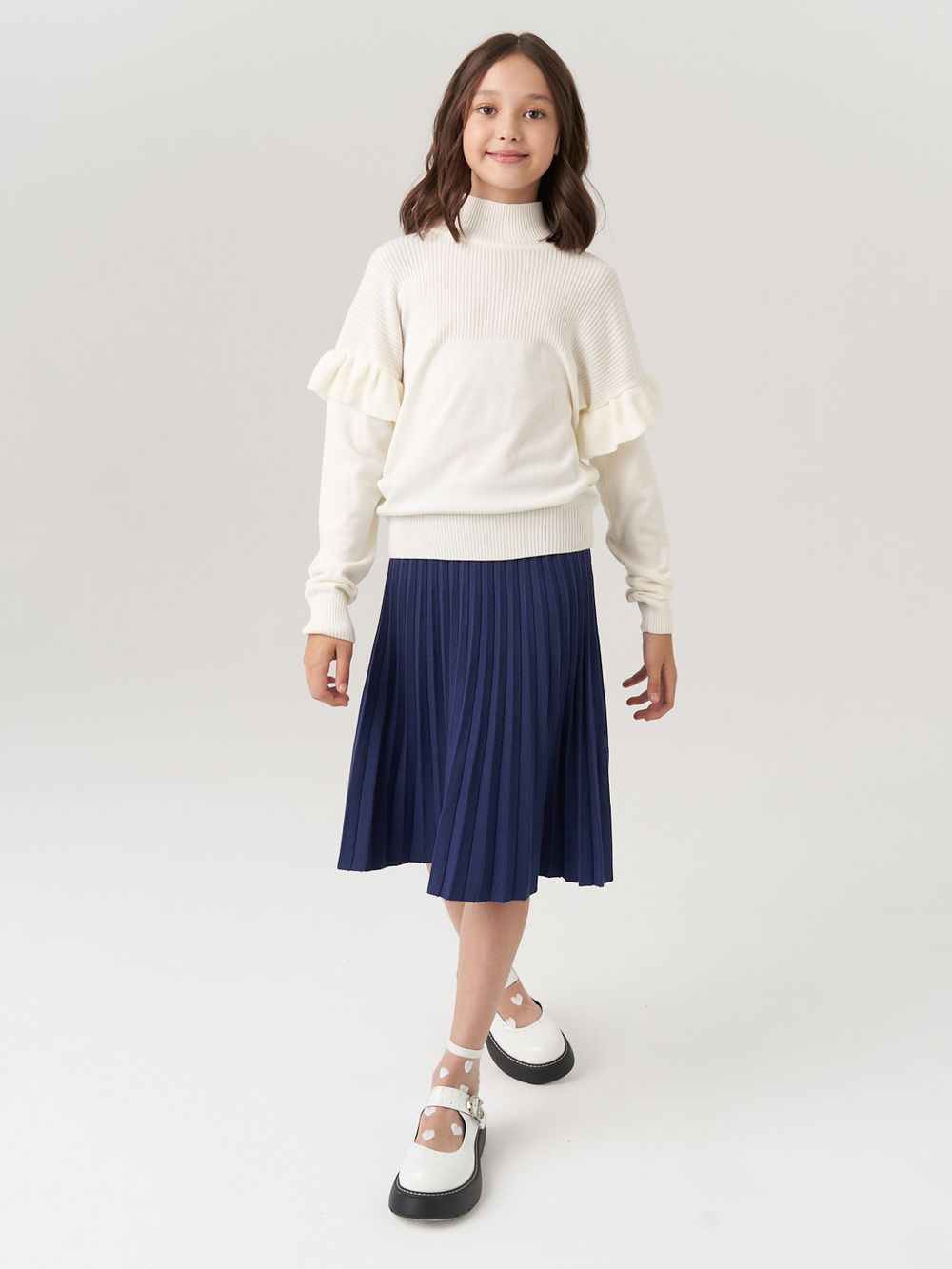 Юбка школьная для девочки AT883 сапфировый