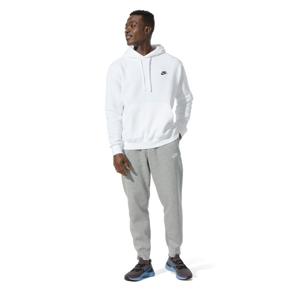 Мужская теннисная кофта Nike Sportswear Club Hoodie PO BB - white/black