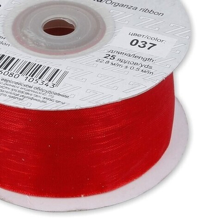 Лента капроновая "BLITZ", 38мм, цв.037 т.красный