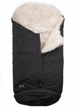 Конверт Bozz из овчины с длинным ворсом 20-2015-1 черный\белый