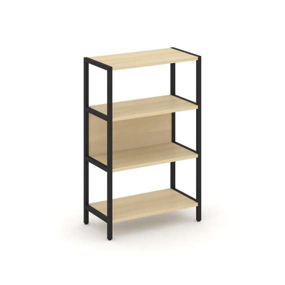 Shelf System Односекционный стеллаж трехярусный SN.STM-311 Акация Лорка/Металл Черный 810*400*1246