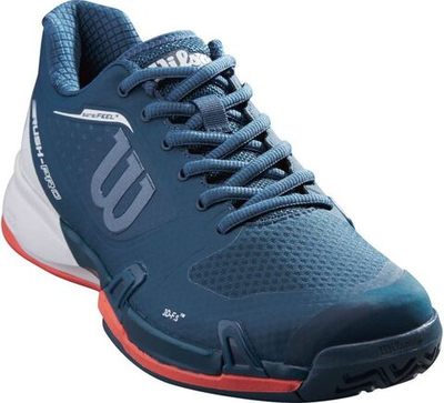 Женские Кроссовки теннисные Wilson Rush Pro 2.5 2021 W - majolica blue/white/hot coral