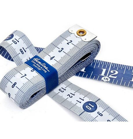 Сантиметровая лента,в сантиметрах и дюймах, 300см/24", ширина 2