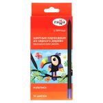 Карандаши цветные трехгранные 12цв. Гамма Мультики, черное дерево