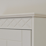 Обувница для прихожей Индра, закрытая, высокая из МДФ, белый