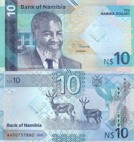 Намибия 10 долларов 2024 Прыгун с трамплина UNC