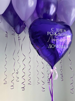 Воздушные шары под потолок россыпью сиреневый/фиолетовый №3803