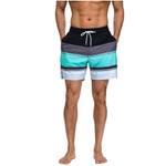 Мужские шорты в полоску для пляжного отдыха (Размер: XXXL) (Цвет: разноцветный)