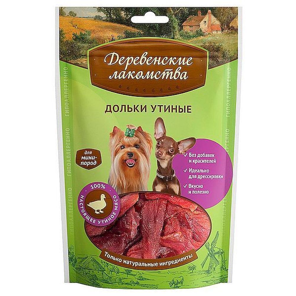 &quot;Деревенские лакомства&quot; для мини-пород Дольки утиные 60г