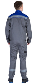 Куртка "Байкит" т.серый/васильковый