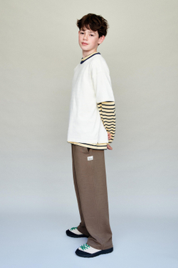 ZARA БРЮКИ STRAIGHT ИЗ МЯГКОЙ ТКАНИ INTERLOCK, КОРИЧНЕВЫЙ
