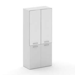 Cross Шкаф широкий высокий CRF.ST-101 white Белый F/Белый Бриллиант UM/Лакобель Белый 896*460*2000