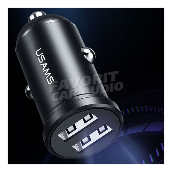 АЗУ 2USB Usams US-CC114 C20 2400mA пластик чёрный
