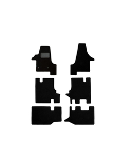 Коврики в салон для VOLKSWAGEN Transporter (T5) 2003-2009, 2009-2015, минивэн, 6 шт. (текстиль) KLEVER03514222110KH