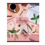 Тетрадь 36 л., А5, клетка, Alingar "Офис", скрепка, второй блок 60г/м2, мелованный картон (стандарт), 4 дизайна в пленке т/у