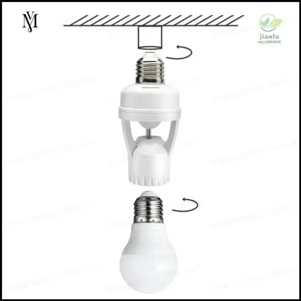 Патрон для лампы, Цоколь:E27, 60 Вт, Накаливания, 1 шт.