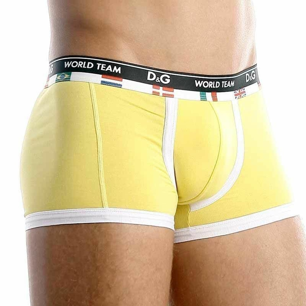 Мужские трусы боксеры желтые D&G World Team Yellow