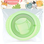 Набор детской посуды Giraffix зеленый (кружка 0,2л и тарелка на присосе)