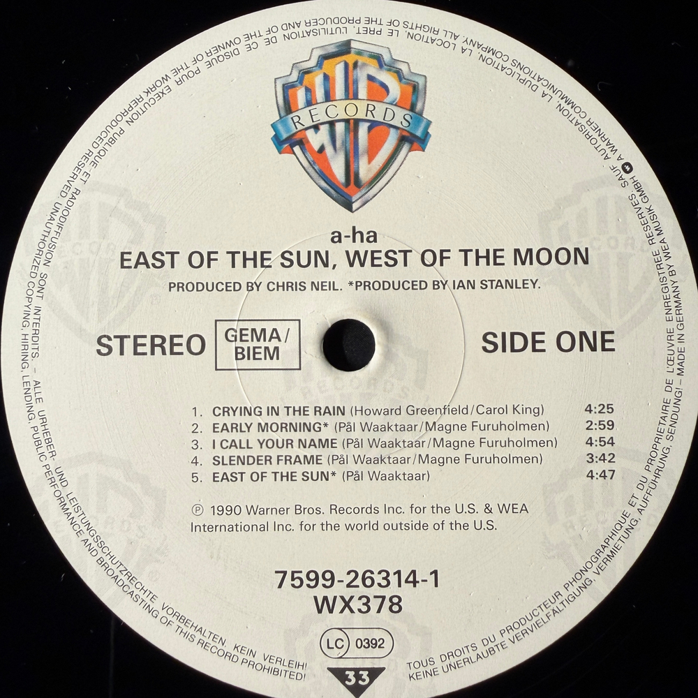 a-ha - East Of The Sun, West Of The Moon (Германия 1990г.)