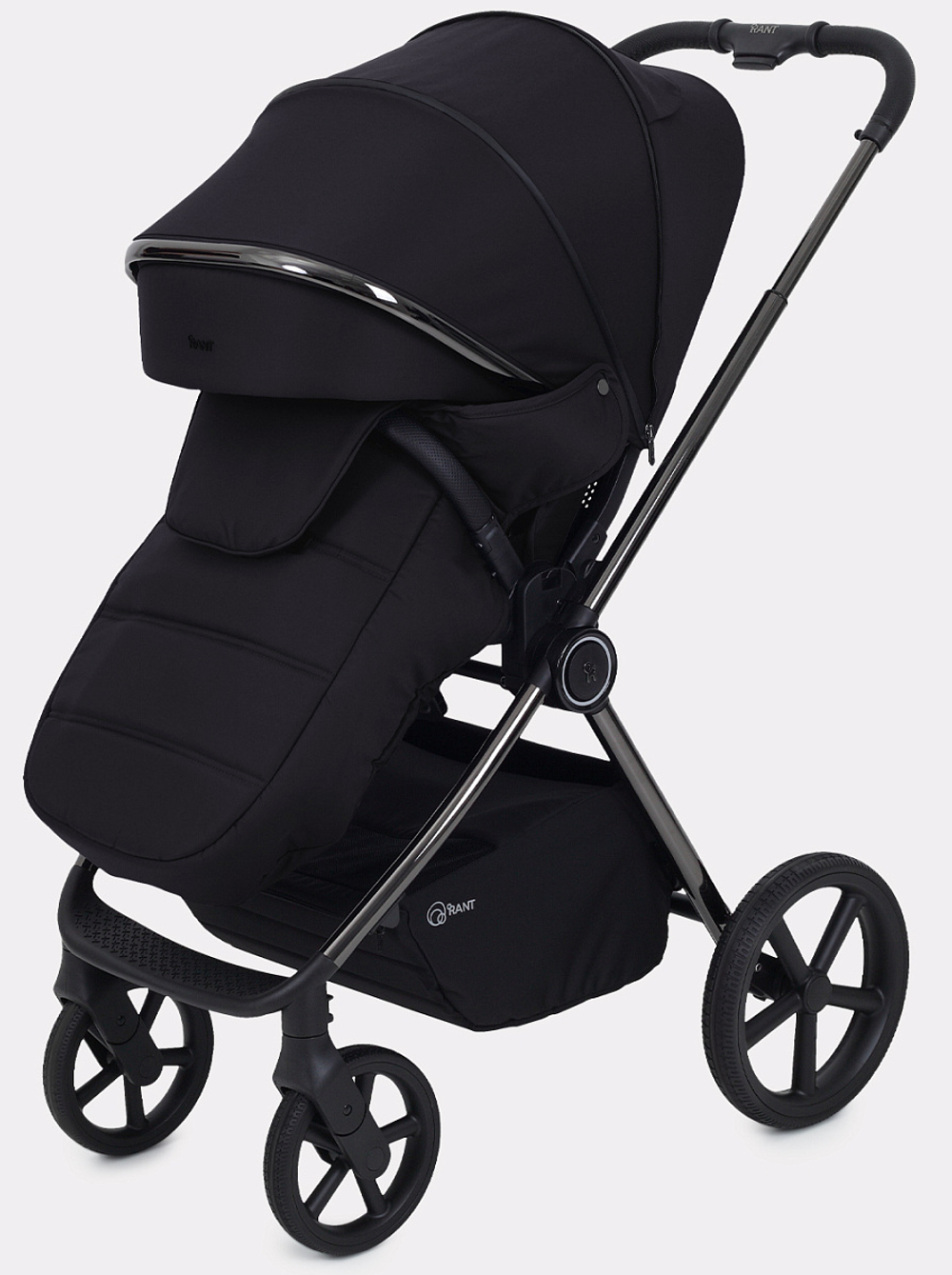 Детская коляска Rant Teo Black Chrome 2 в 1 Black