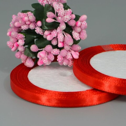 Лента атласная 1,2см*22,85м КРАСНЫЙ