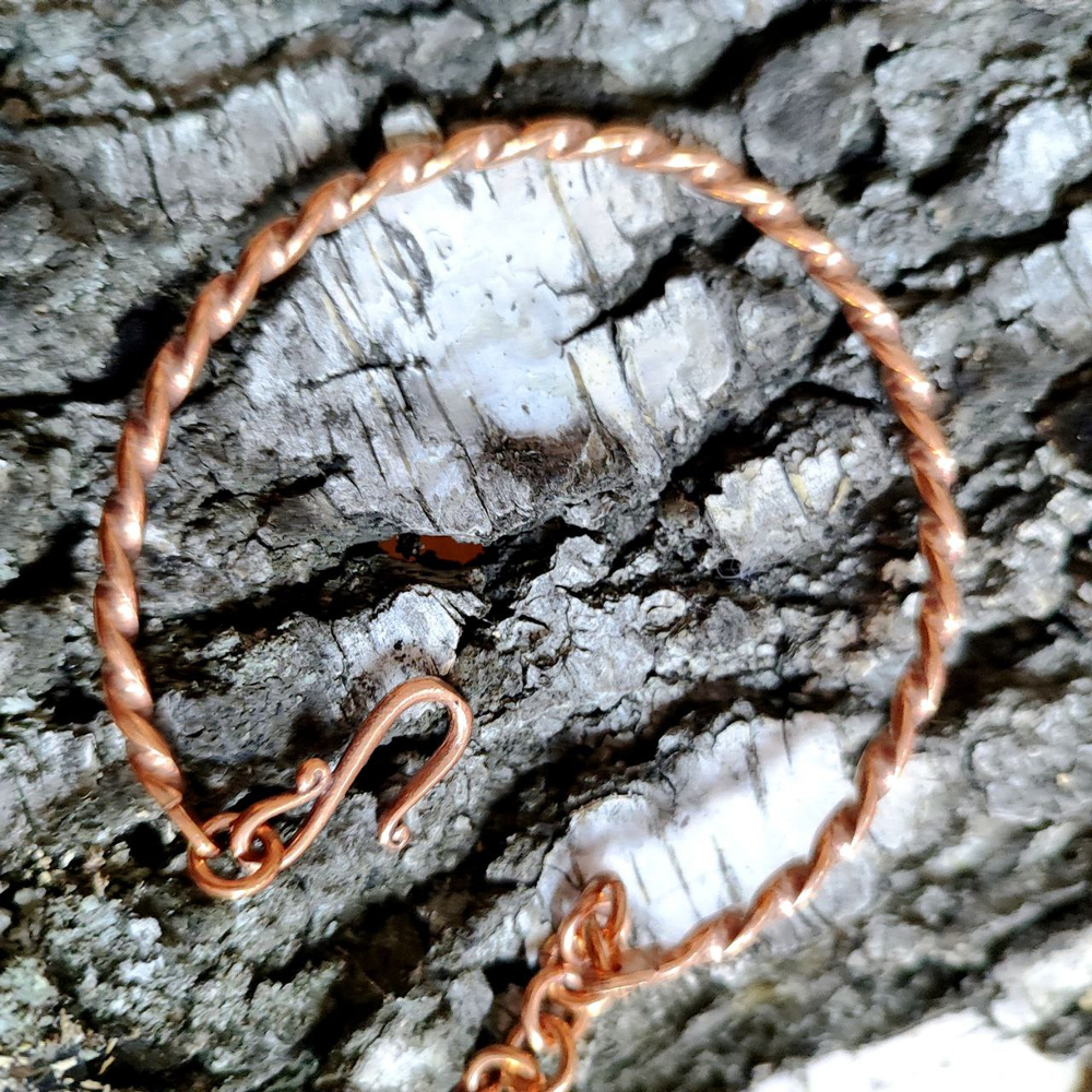 Браслет медный витой 5 мм