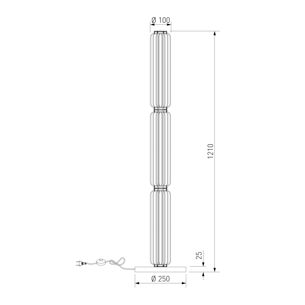 Светодиодный напольный светильник 309052 LED хром