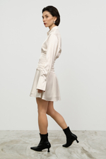 Платье мини с кокеткой