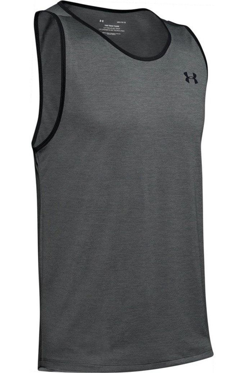 Мужская теннисная футболка Under Armour Men's Tech Tank 2.0 - pitch gray/black