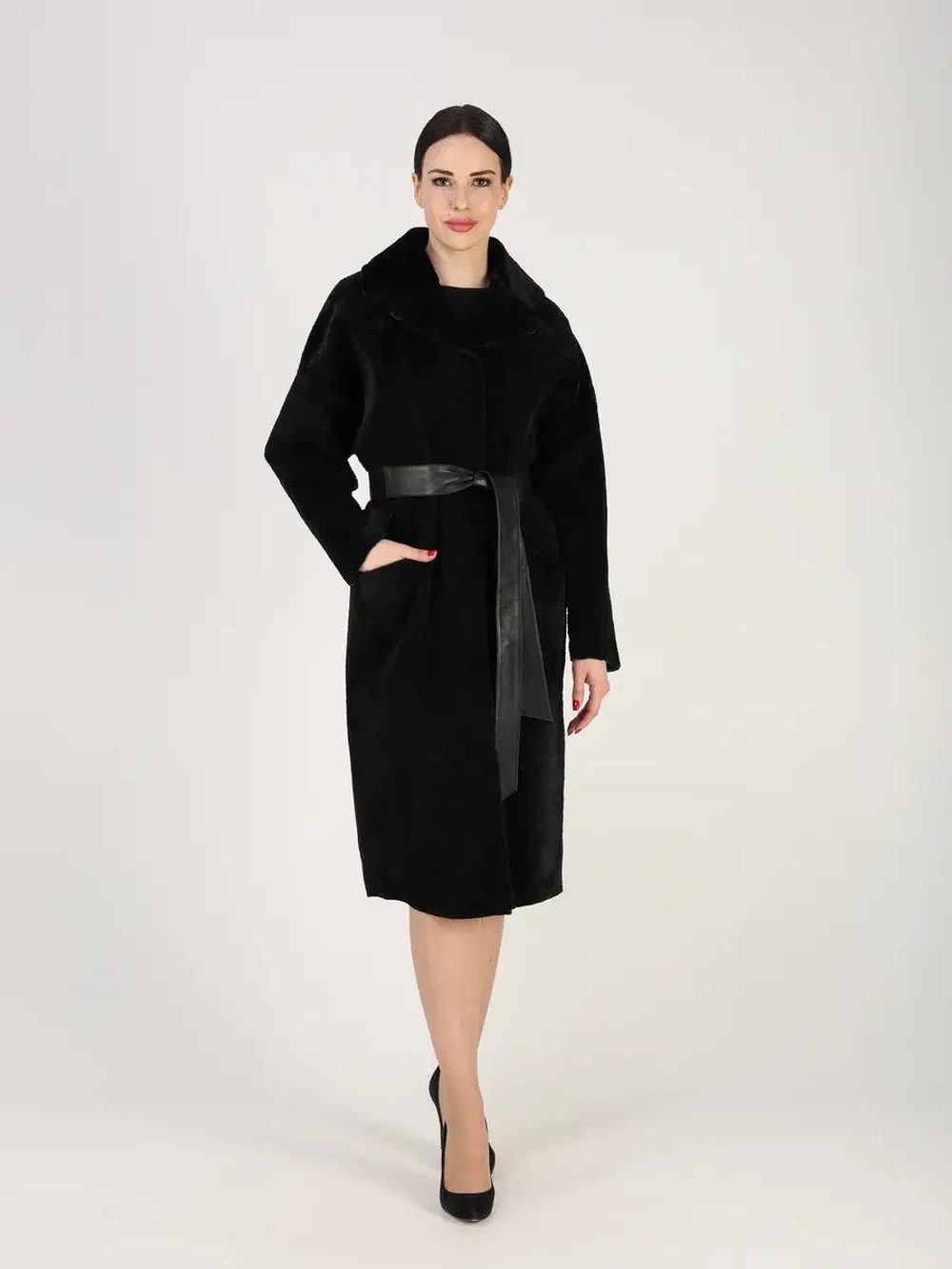 Дубленка зимняя шуба натуральная двухсторонняя оверсайз