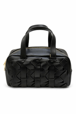ITALY K сумка-саквояж плетеная - черный
