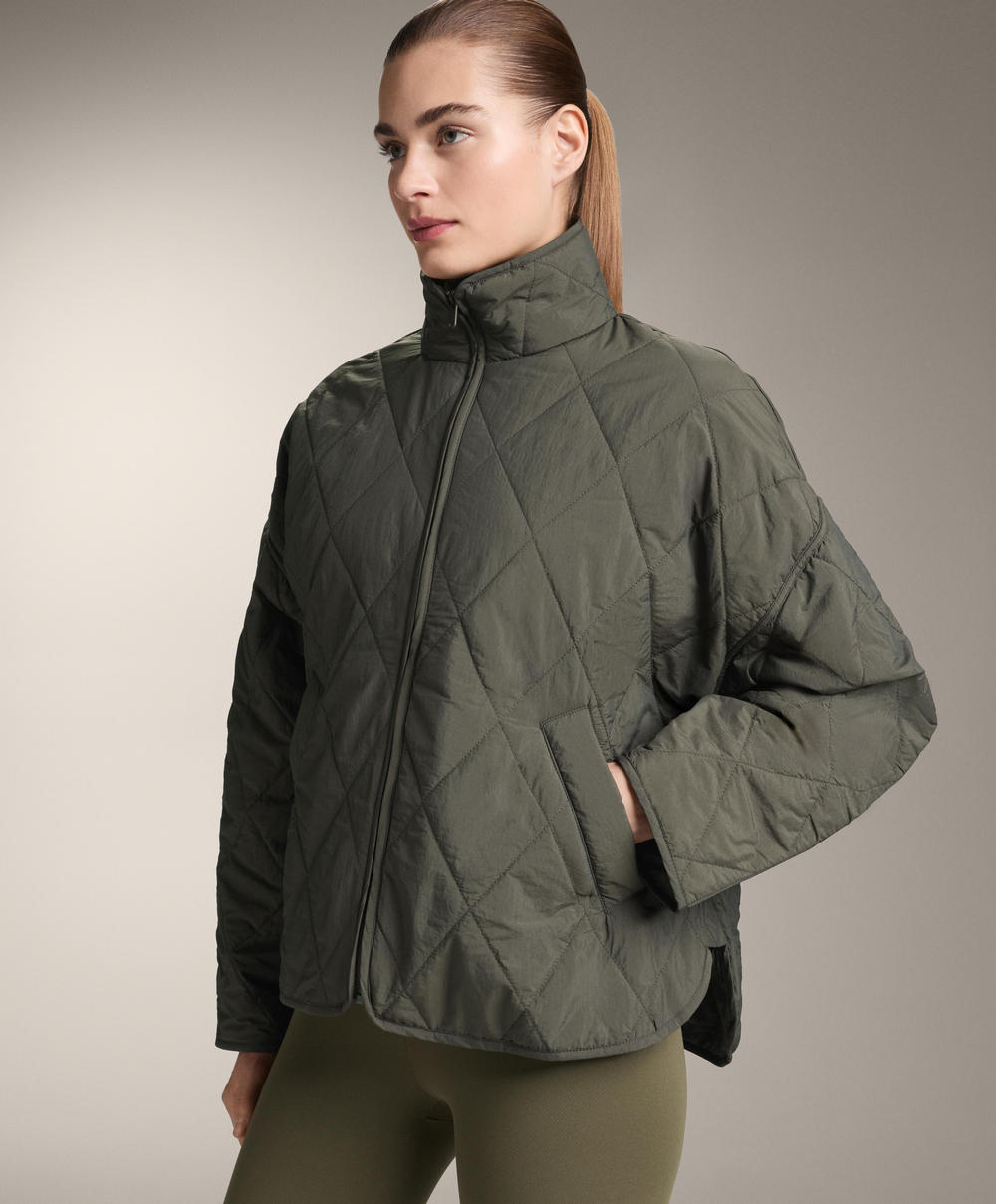 Oysho Утепленная водоотталкивающая куртка FELLEX® с AEROGEL, зеленый