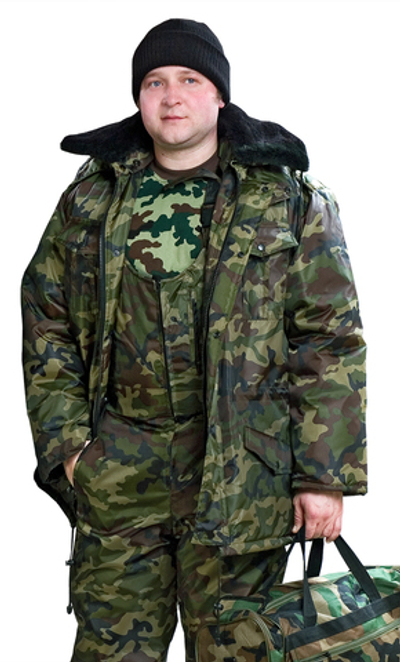 Куртка утеплённая "Зима" зеленый КМФ