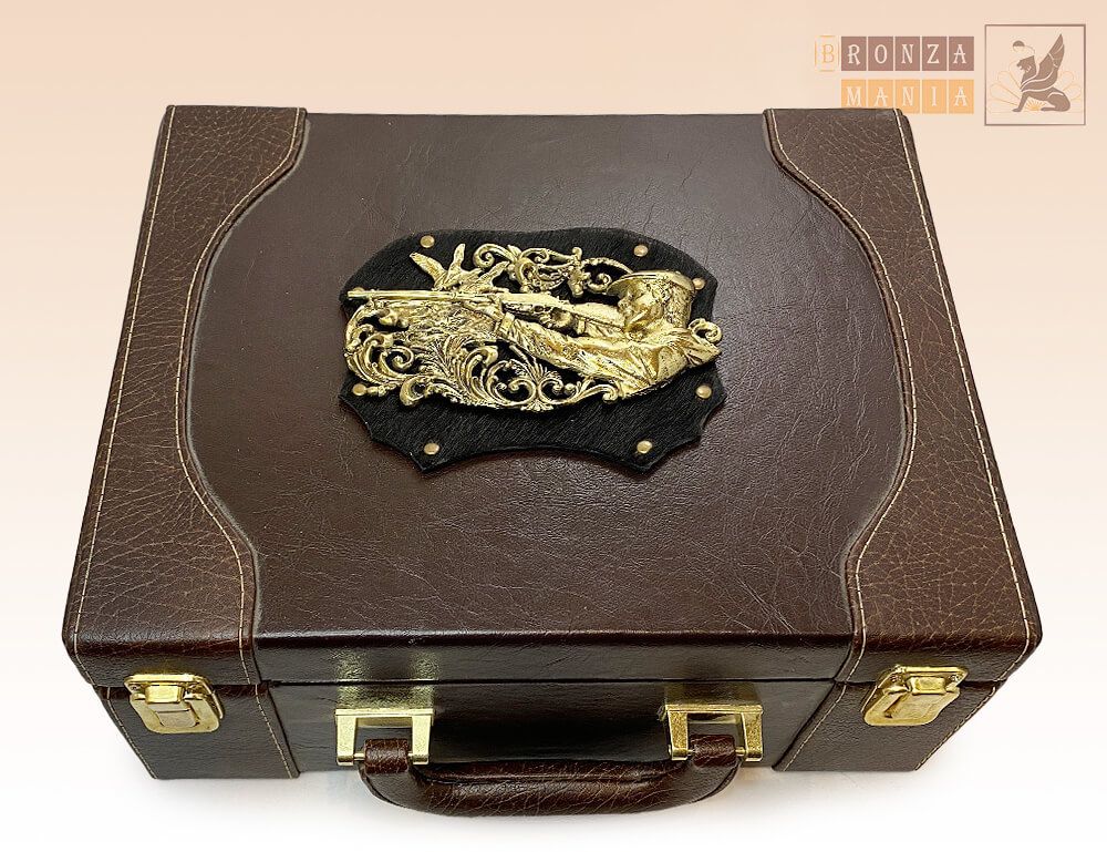 кейс на 2 бокала - Коньяк Охота