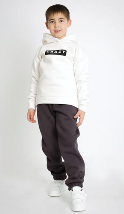 Брюки для мальчиков футер "Даймон-4" KIP-ШТ-16/4 р.134 коричневый (Ивашка)