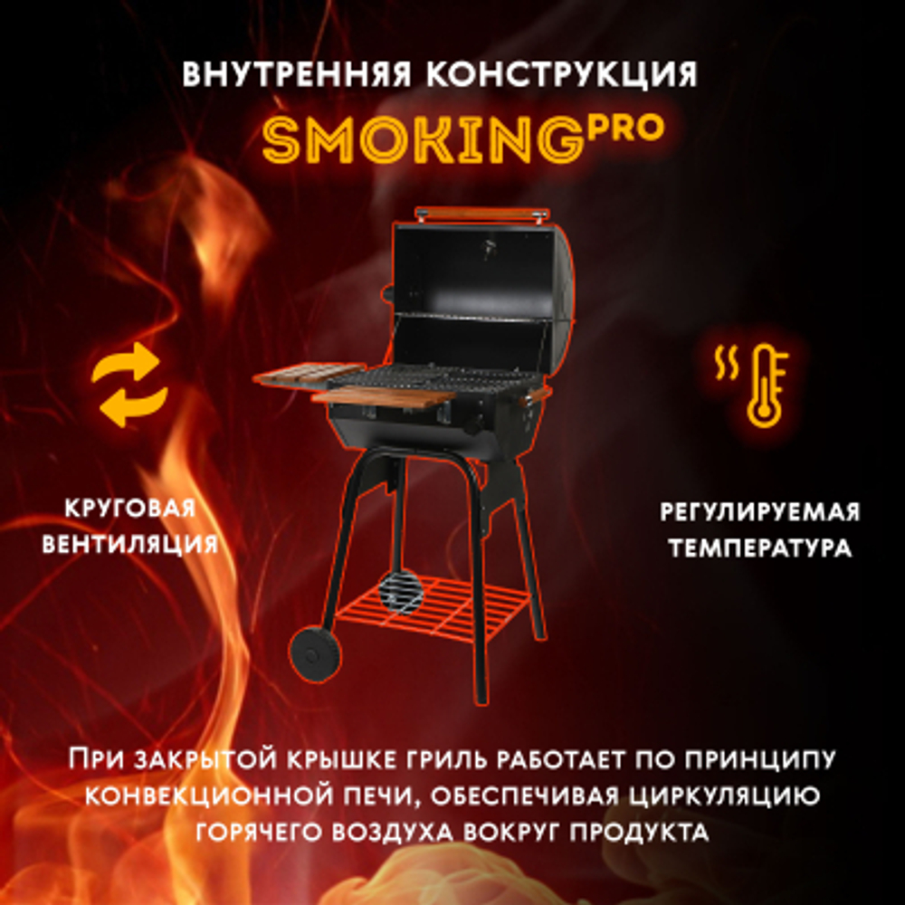 Гриль угольный Favilla bbq Grillord 50 78х70х108 см