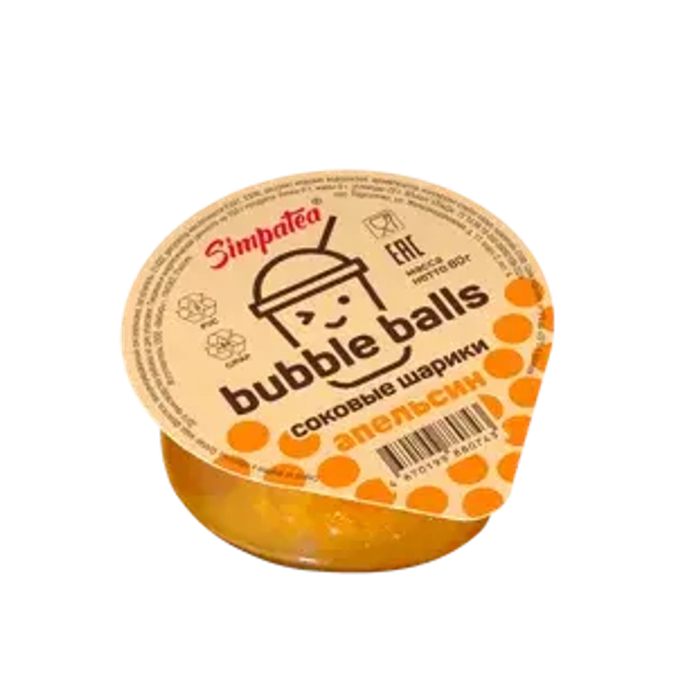 Джус болл со вкусом АПЕЛЬСИНА, 80 гр (24шт/кор)