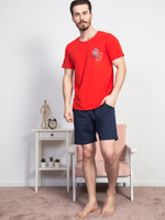 Мужской комплект из трикотажного полотна (Размер: M) (Цвет: голубой с синим)